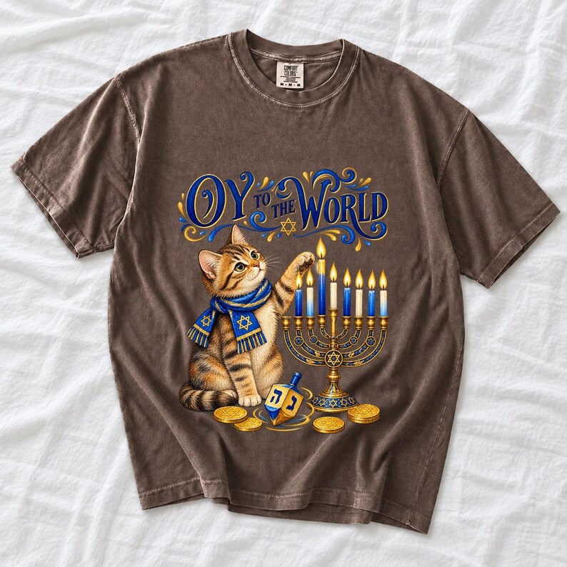 Кот и менора «Oy to the World»