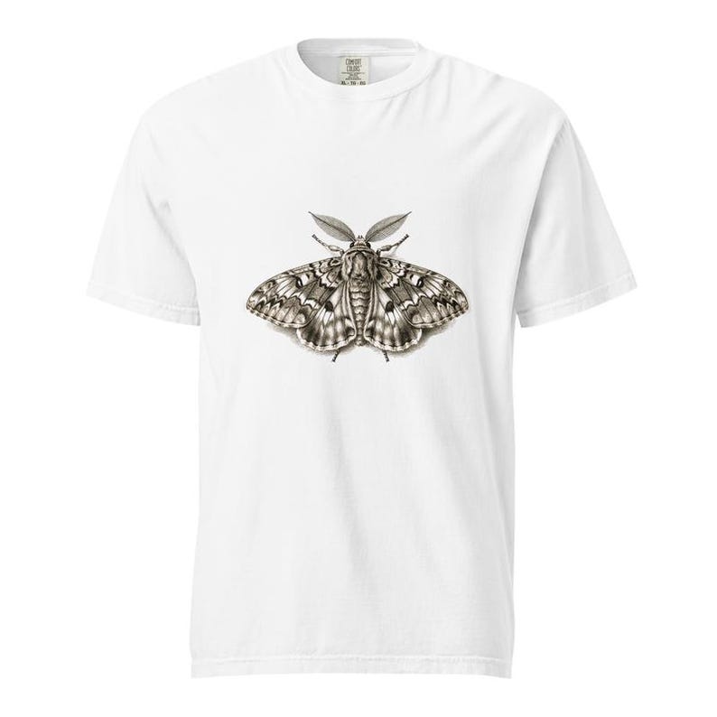 Moth Shirt, Retro Moth Specimen Tee, Comfort Colors Moth T-shirt, Dark Academia Moth Shirt, Entomology Moth Tee Gift image 5