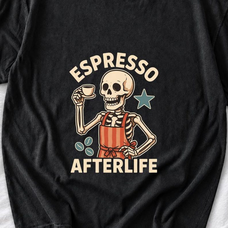 Espresso Afterlife Skeleton Shirt by AeroBeloved