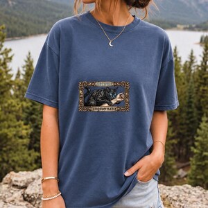 Become Ungovernable Black Cat Ornate Gothic Comfort Colors Shirt product mockup, image 13