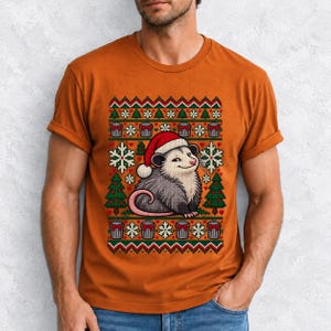 «Уродливый свитер» с опоссумом (faux knit)