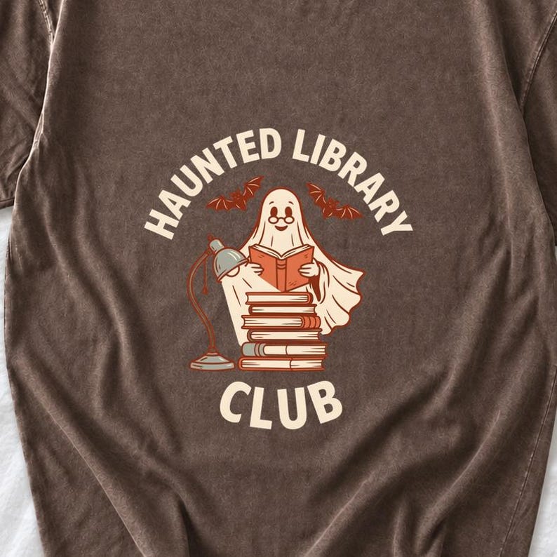 Haunted Library Club Ghost Shirt by AeroBeloved