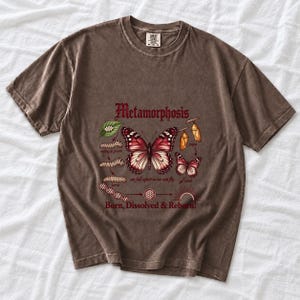 Gothic Metamorphosis Butterfly Comfort Colors Shirt product mockup, image 8