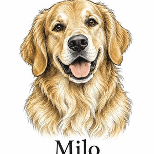 Custom Pet Portrait Canvas, Personalized Dog Canvas Wall Art, Custom Cat Portrait Print, Pet Memorial Canvas from Photo image 2