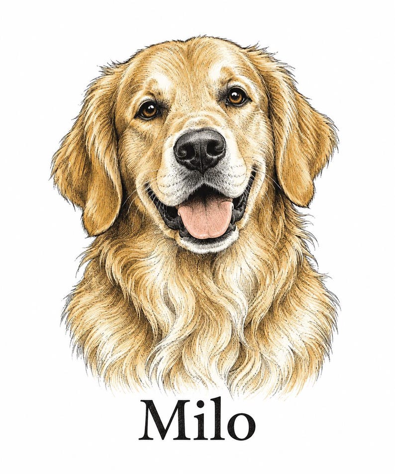 Custom Pet Portrait Canvas, Personalized Dog Canvas Wall Art, Custom Cat Portrait Print, Pet Memorial Canvas from Photo image 2