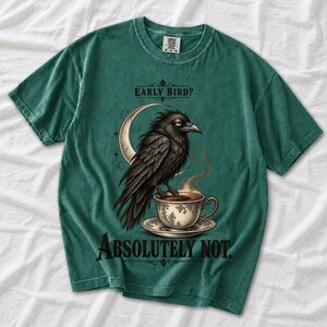 Ворона-гравюра «Early Bird? Absolutely Not.»
