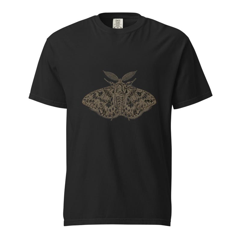 Moth Shirt, Retro Moth Specimen Tee, Comfort Colors Moth T-shirt, Dark Academia Moth Shirt, Entomology Moth Tee Gift image 1