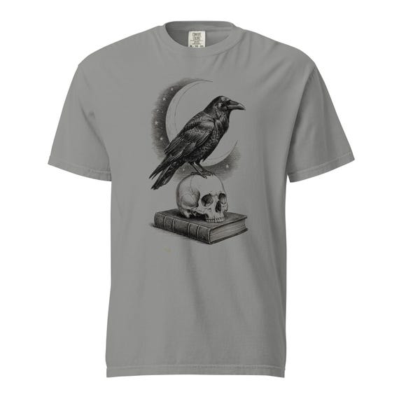 Raven Skull Shirt by AeroBeloved