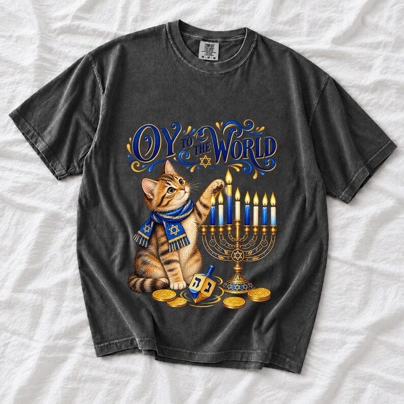 Кот и менора «Oy to the World»