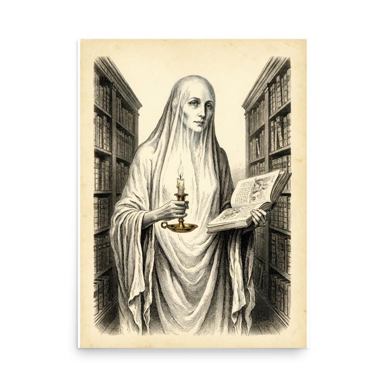 Ghost Librarian Poster by AeroBeloved