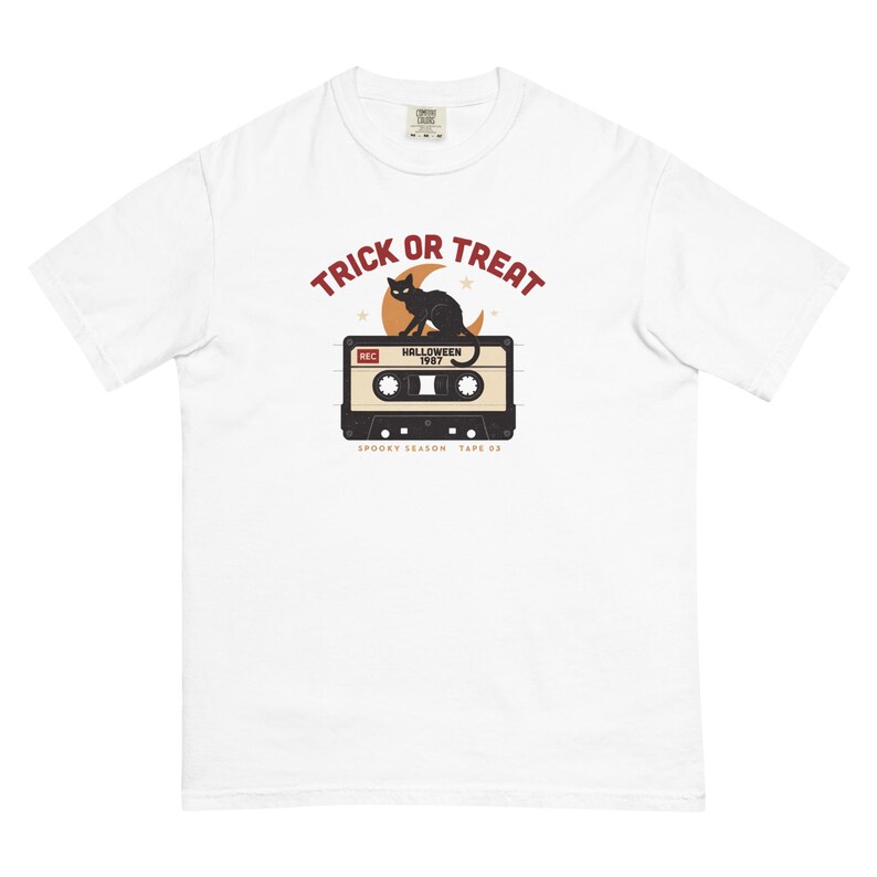 Black Cat VHS Halloween Shirt by AeroBeloved