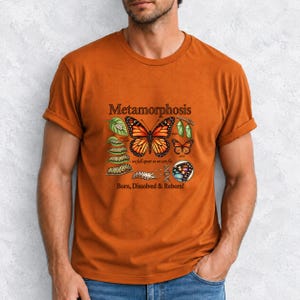 Metamorphosis Monarch Butterfly Comfort Colors Shirt product mockup, image 14
