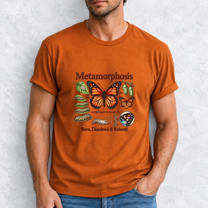 Metamorphosis Monarch Butterfly Comfort Colors Shirt product mockup, image 14