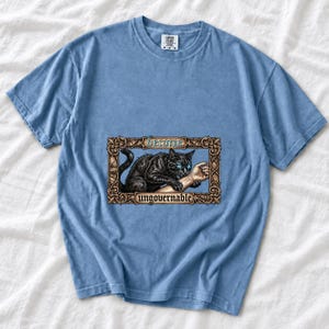 Become Ungovernable Black Cat Ornate Gothic Comfort Colors Shirt product mockup, image 9