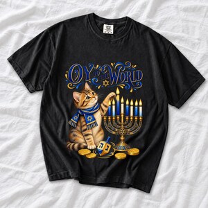 Кот и менора «Oy to the World»