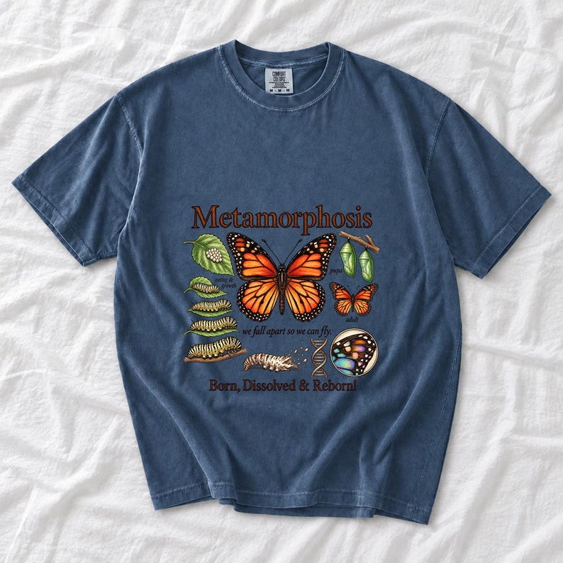 Metamorphosis Monarch Butterfly Comfort Colors Shirt product mockup, image 2