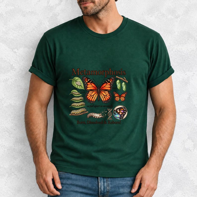Metamorphosis Monarch Butterfly Comfort Colors Shirt product mockup, image 17