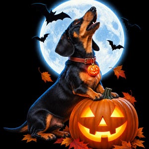 Dachshund Halloween Hoodie, Howling Wiener Dog Hoodie, Pumpkin Doxie Sweatshirt, Dachshund Mom Hoodie Gift image 4