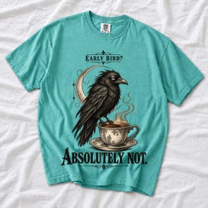 Ворона-гравюра «Early Bird? Absolutely Not.»