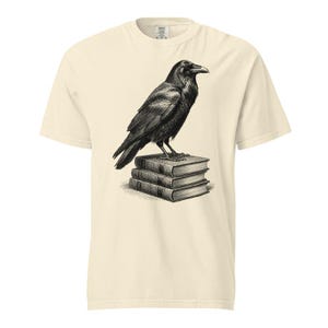 Raven Shirt, Edgar Allan Poe Raven Tee, Comfort Colors Raven Book Lover T-shirt, Nevermore Crow Shirt, Gothic Raven Tee image 3