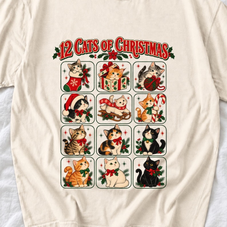 «12 Cats of Christmas» — ретро-сетка котов