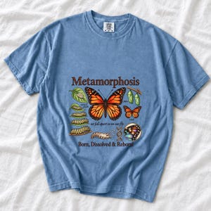 Metamorphosis Monarch Butterfly Comfort Colors Shirt product mockup, image 9