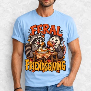«Feral Friendsgiving» — енот и опоссум за столом