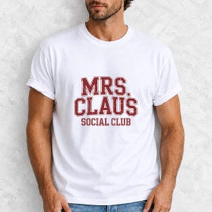 Comfort Colors Mrs Claus Social Club Shirt, Mrs Claus Varsity Tee, Christmas Social Club T-shirt, Funny Mrs Santa Shirt Women, Mrs Claus Tee