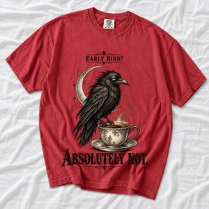 Ворона-гравюра «Early Bird? Absolutely Not.»