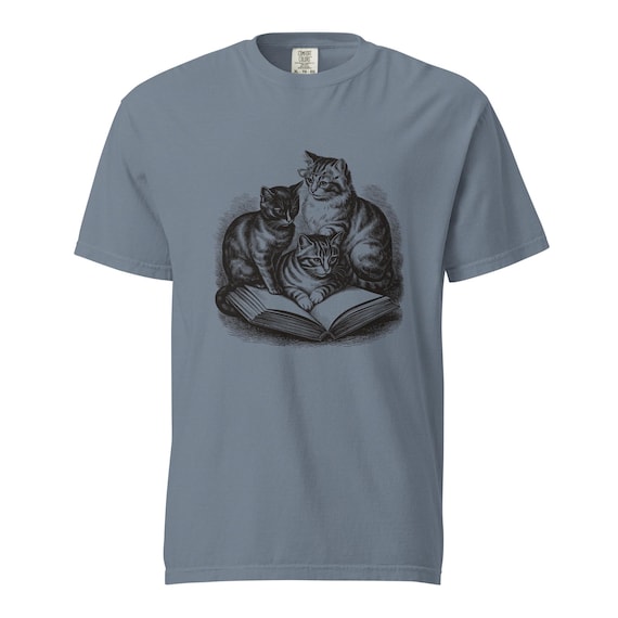 Three Cats Reading Shirt by AeroBeloved