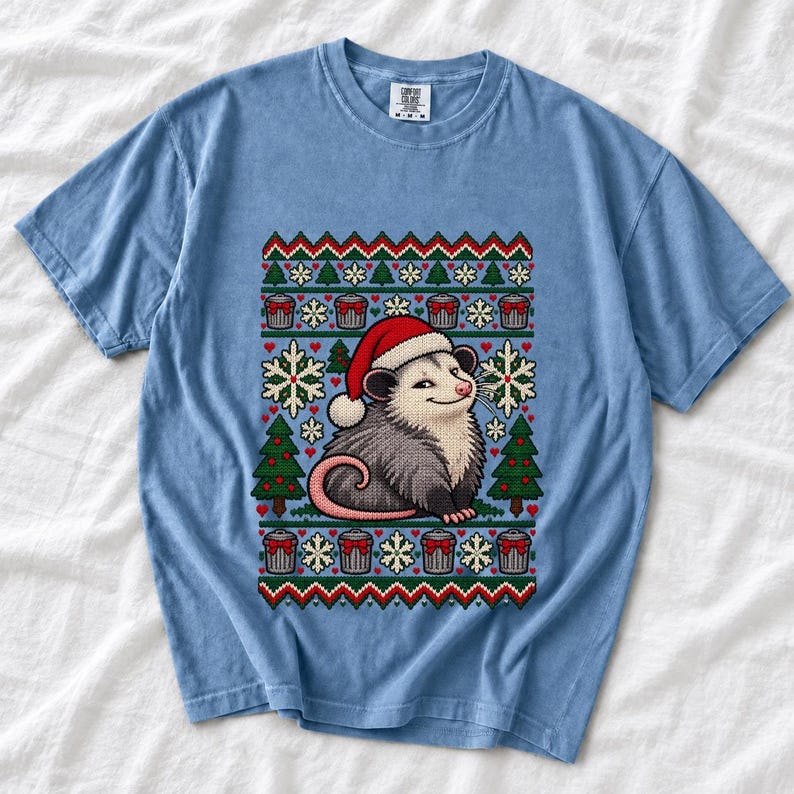 «Уродливый свитер» с опоссумом (faux knit)