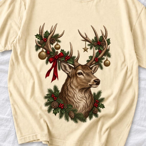 Christmas Deer Shirt by AeroBeloved