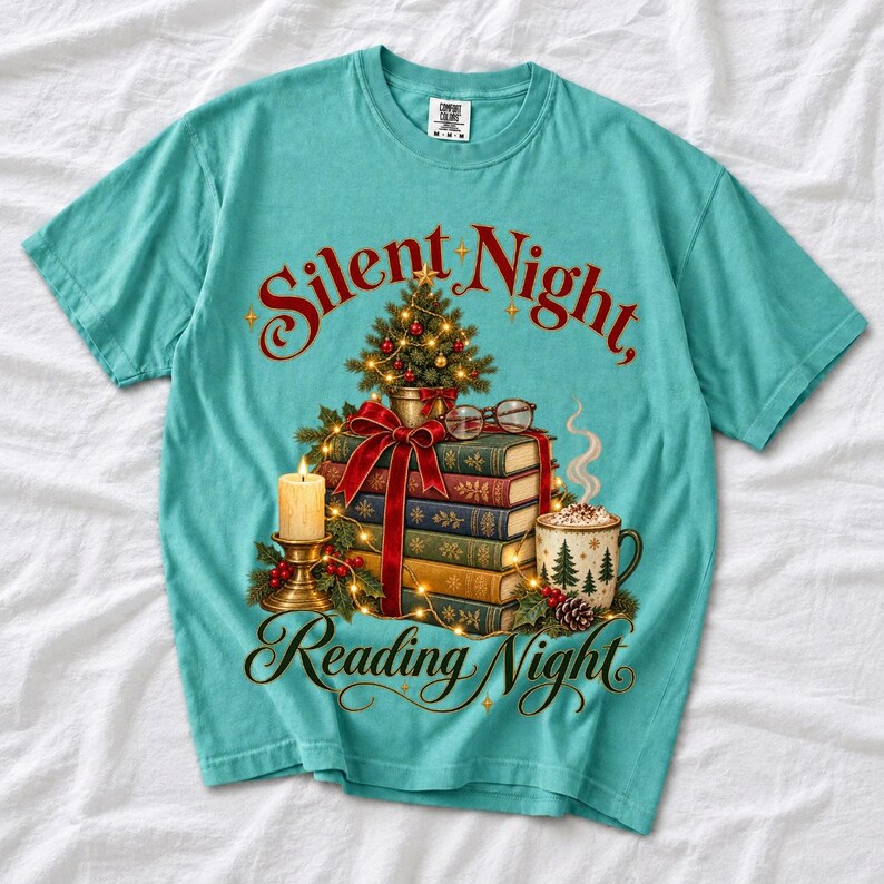Стопка рождественских книг «Silent Night, Reading Night»