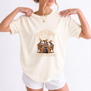 Coven After Hours Witch Shirt, Comfort Colors 1717 Halloween Tea Party Tee product mockup, image 10