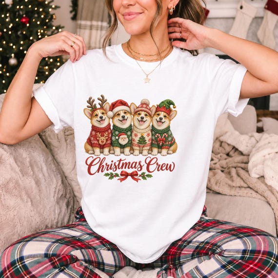 Corgi Christmas Crew Shirt by AeroBeloved
