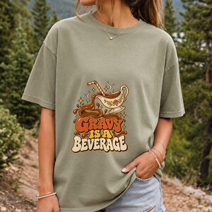 Comfort Colors Gravy Is a Beverage Shirt, Funny Thanksgiving Gravy Tee, Retro 90s Gravy T-shirt, Gravy Boat Shirt, Gravy Lover Tee
