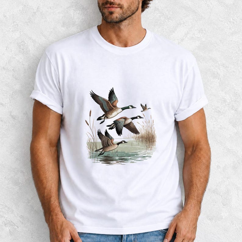 Comfort Colors Canada Goose Shirt, Retro Wild Geese Tee, Geese Pond Winter T-shirt, Waterfowl Hunting Shirt Gift, Goose Lover Tee