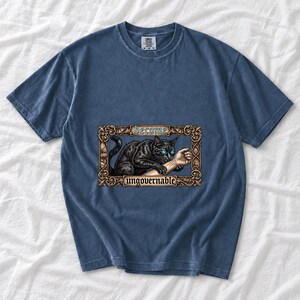 Become Ungovernable Black Cat Ornate Gothic Comfort Colors Shirt product mockup, image 2