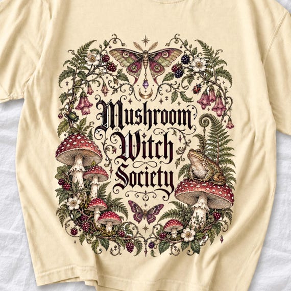 Mushroom Witch Society Shirt by AeroBeloved