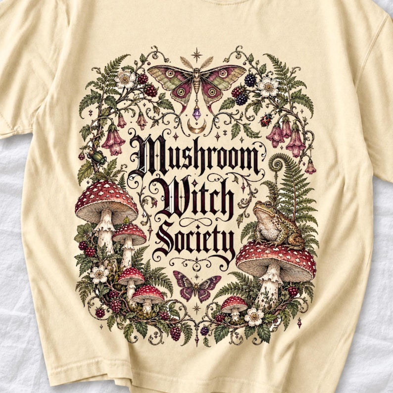 Mushroom Witch Society Shirt by AeroBeloved