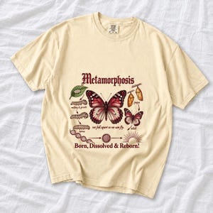 Gothic Metamorphosis Butterfly Comfort Colors Shirt product mockup, image 3