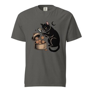Funny Black Cat Shirt, Biscuit Inspector Cat Tee, Comfort Colors Kitchen Cat T-shirt, Baking Cat Mom Shirt image 4
