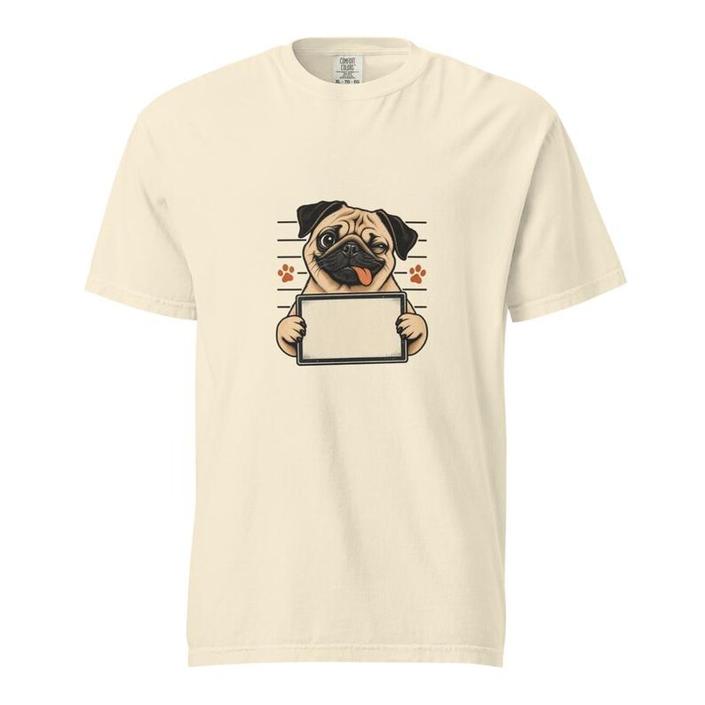 T-shirt met gepersonaliseerde huisdierfoto, T-shirt met honden- of kattenportret, Comfort Colors T-shirt met huisdierfoto, grappig T-shirt voor dierenliefhebbers afbeelding 4