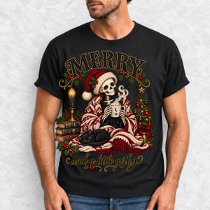 Готично-уютный скелет в колпаке «Merry and a Little Gothy»