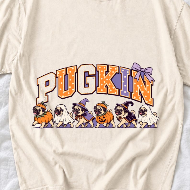 PUGKIN Halloween Pug Shirt by AeroBeloved