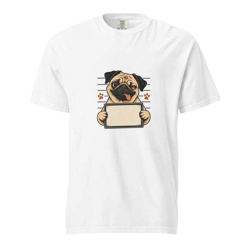 T-shirt met gepersonaliseerde huisdierfoto, T-shirt met honden- of kattenportret, Comfort Colors T-shirt met huisdierfoto, grappig T-shirt voor dierenliefhebbers afbeelding 5