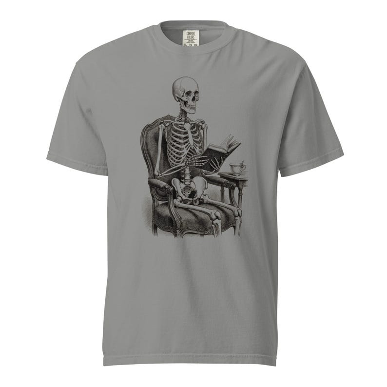 Skeleton Reading Shirt by AeroBeloved