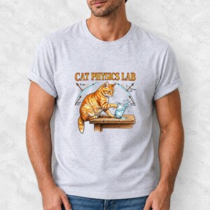 Cat Physics Lab Orange Tabby Comfort Colors Shirt product mockup, image 17