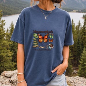 Metamorphosis Monarch Butterfly Comfort Colors Shirt product mockup, image 13