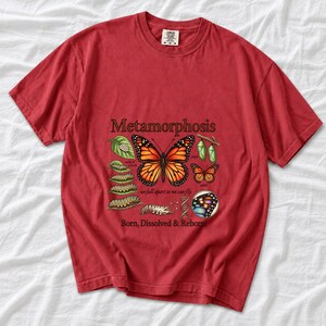Metamorphosis Monarch Butterfly Comfort Colors Shirt product mockup, image 7